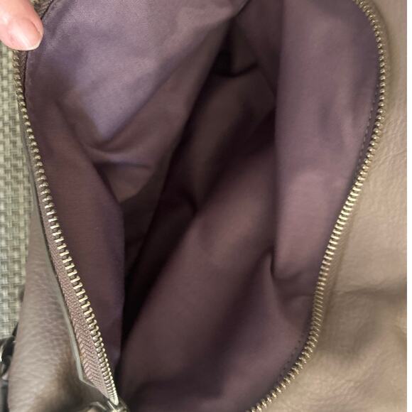 KOOBA Genuine Leather Hobo French Gray Beige Shoulder Hobo It Bag Luxury - Picture 8 of 13